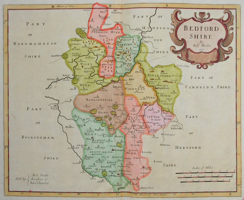 Map of Bedfordshire - Morden
